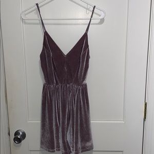 Light Purple Velvet Romper